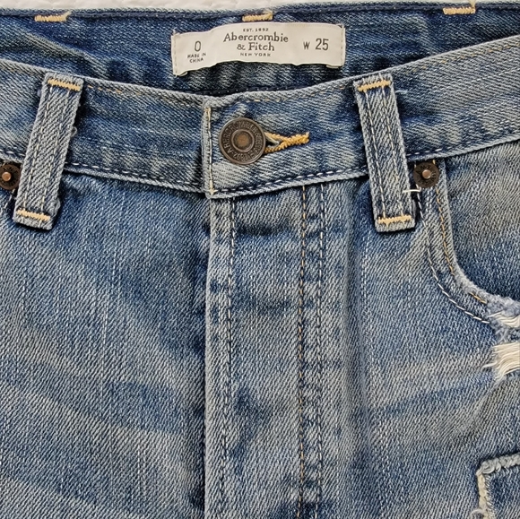 Abercrombie & Fitch Distressed Jean Shorts - Picture 4 of 14